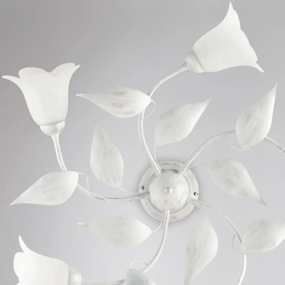 Elegante lamp van glas en metaal, gemaakt in Italië, voor verfijnde interieurs – Sirio Viadurini