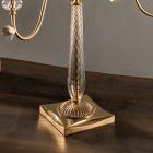 Flambeaux 7-lichts klassieke lamp in porselein en geblazen glas - Eteria Viadurini