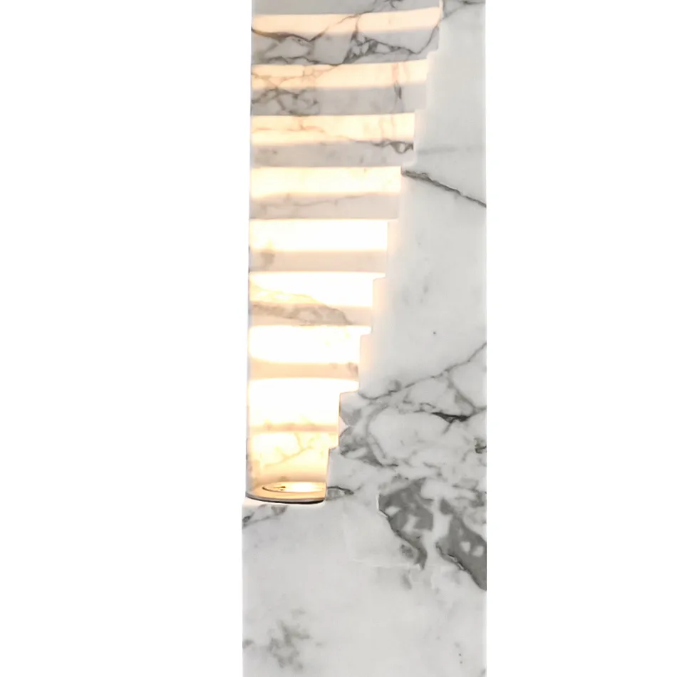 Lamp in Paonazzo-marmer en verschillende maten Made in Italy - Daichi Viadurini