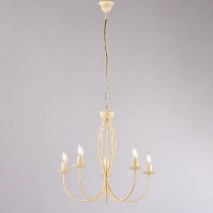 Shabby chic witte metalen lamp voor een elegant interieur – Roccia Viadurini