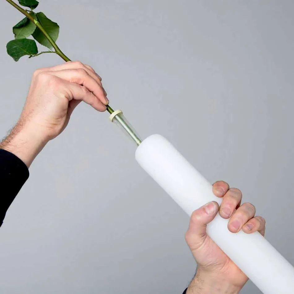 Design kunststof lamp met lichtgevende bloemenvaas - Ampoule van Myyour Viadurini