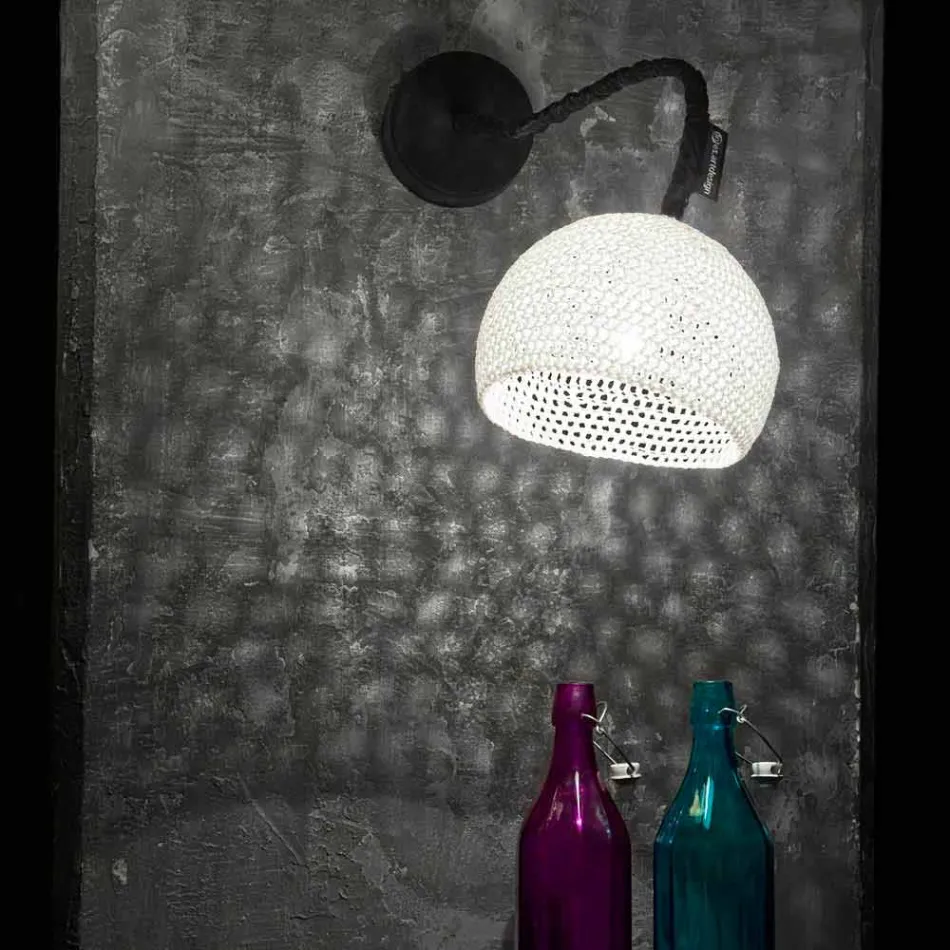 Wandlamp van hars en katoen In-es.artdesign Moderne A1-textuur Viadurini