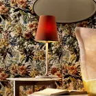 Grilli Snake stof en tafellamp gemaakt in Italië Viadurini