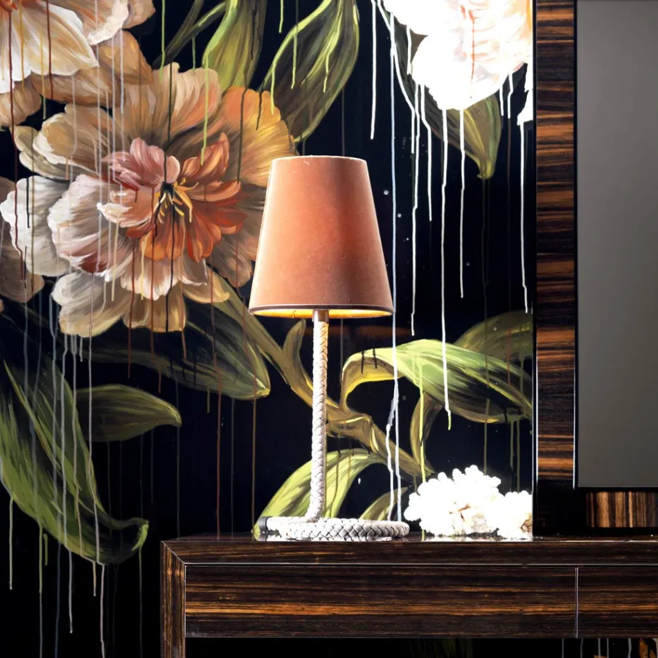 Grilli Snake stof en tafellamp gemaakt in Italië Viadurini