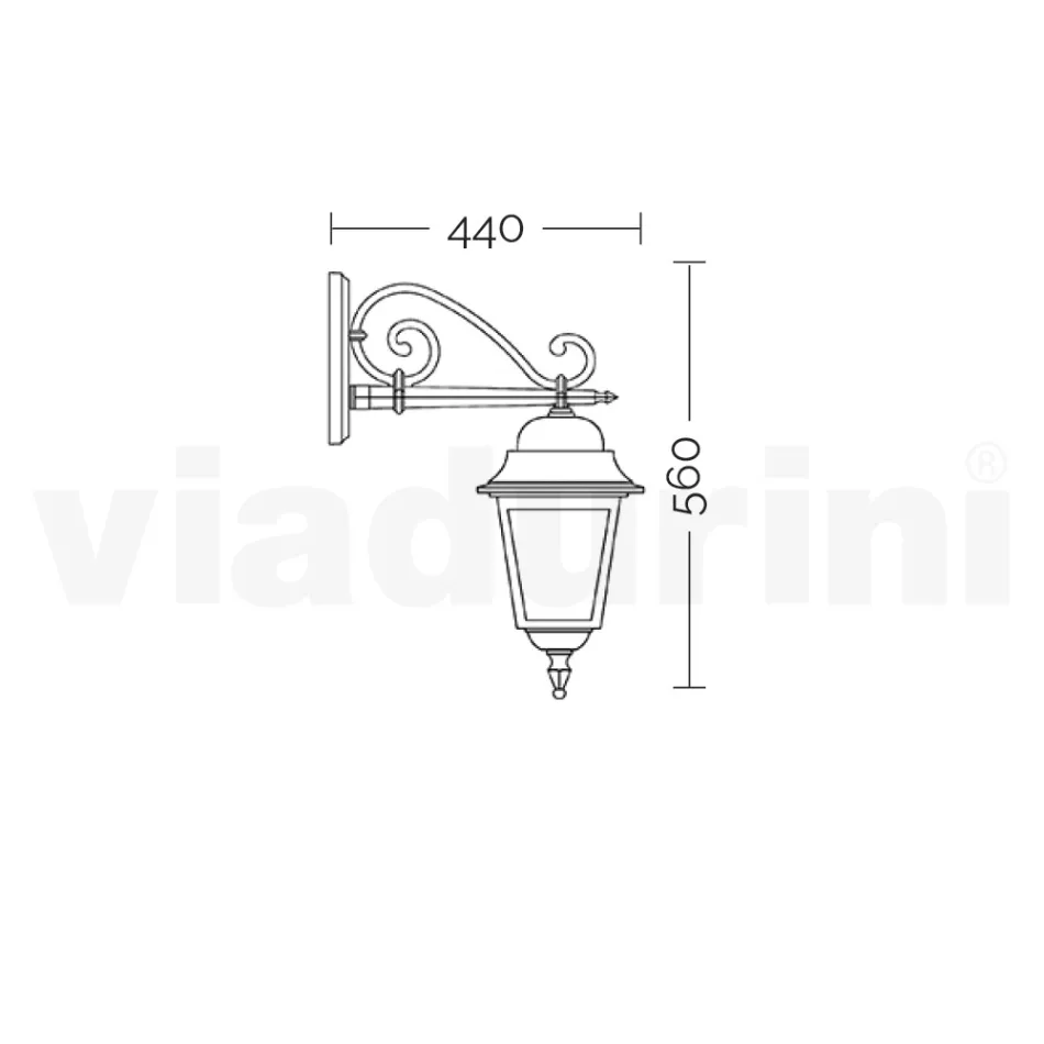 Glazen lamp met structuur van gegoten aluminium, gemaakt in Italië - Scintilla Viadurini