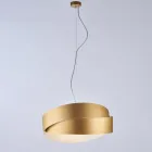 Glazen en metalen lamp, ideaal om je interieur stijlvol mee te decoreren – Nebula Viadurini