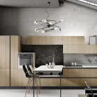 Glazen en metalen lamp, gemaakt in Italië – Venere Viadurini