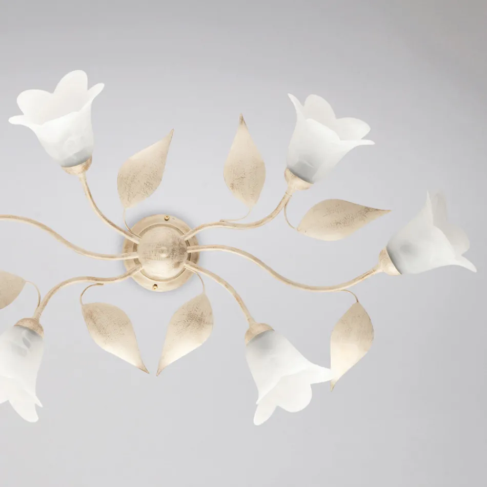 Gemaakt in Italië, glazen en metalen lamp voor stijlvolle interieurs – Sirio Viadurini