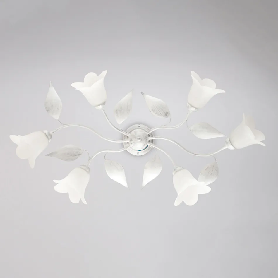 Gemaakt in Italië, glazen en metalen lamp voor stijlvolle interieurs – Sirio Viadurini