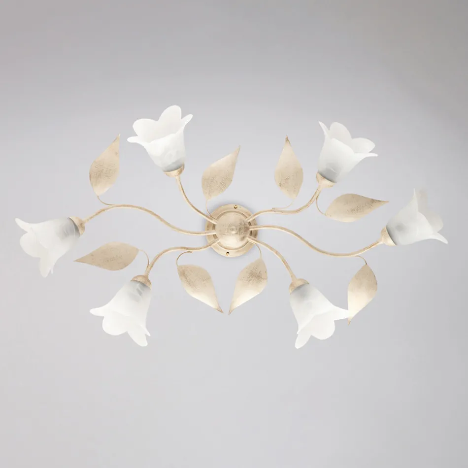 Gemaakt in Italië, glazen en metalen lamp voor stijlvolle interieurs – Sirio Viadurini