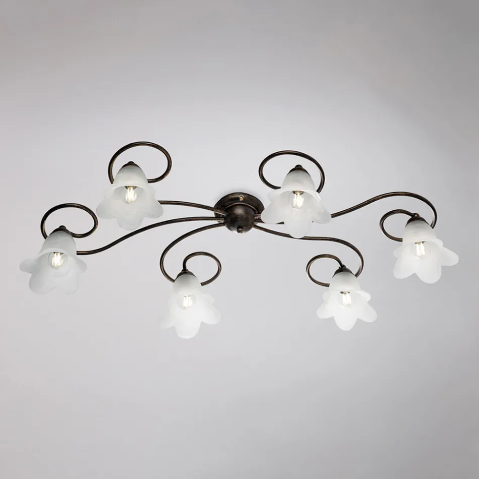 Gemaakt in Italië, glazen en metalen lamp voor verfijnde interieurs – Cometa Viadurini