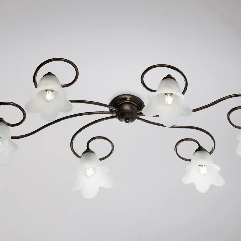 Gemaakt in Italië, glazen en metalen lamp voor verfijnde interieurs – Cometa Viadurini