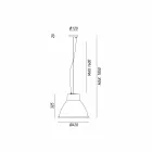 Industriële lamp in ijzer opschorting Loft Media Il Fanale Viadurini