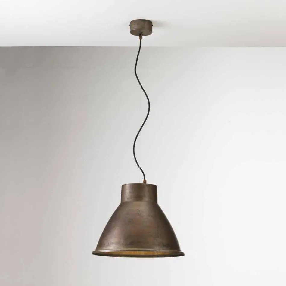 Industriële lamp in ijzer opschorting Loft Media Il Fanale Viadurini