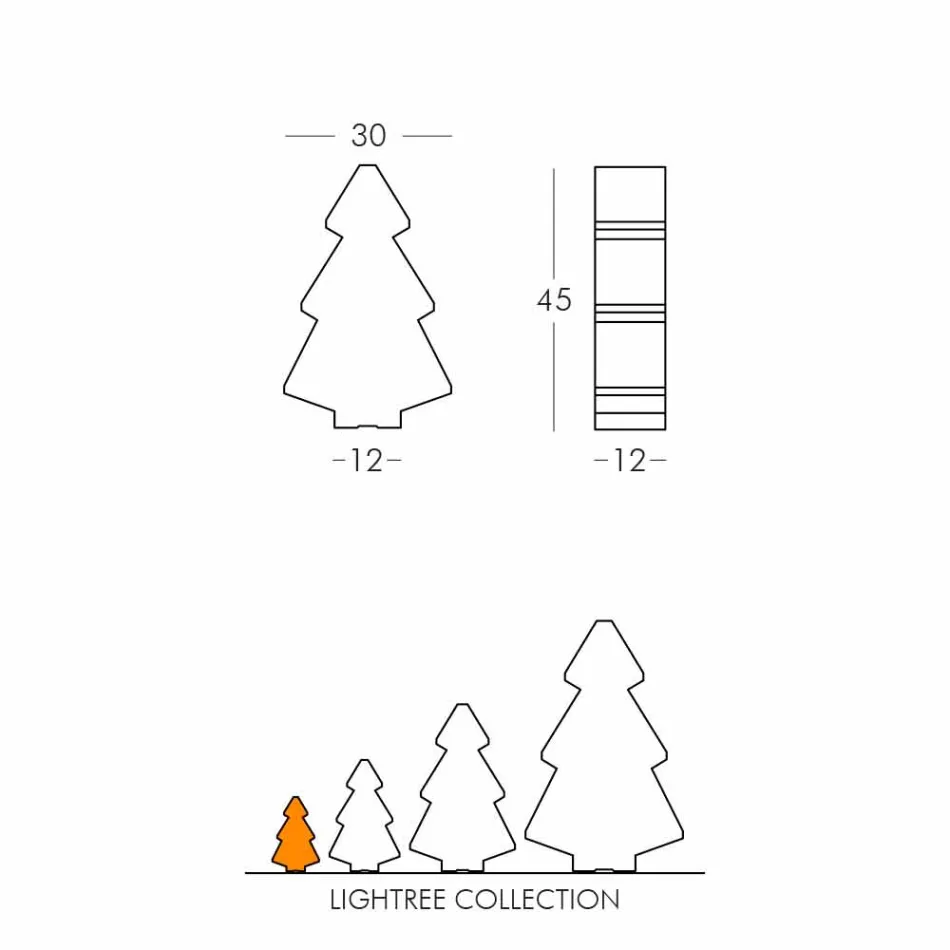 Tafel / vloer interieurlamp Slide Lightree kerstboom gemaakt in Italië Viadurini