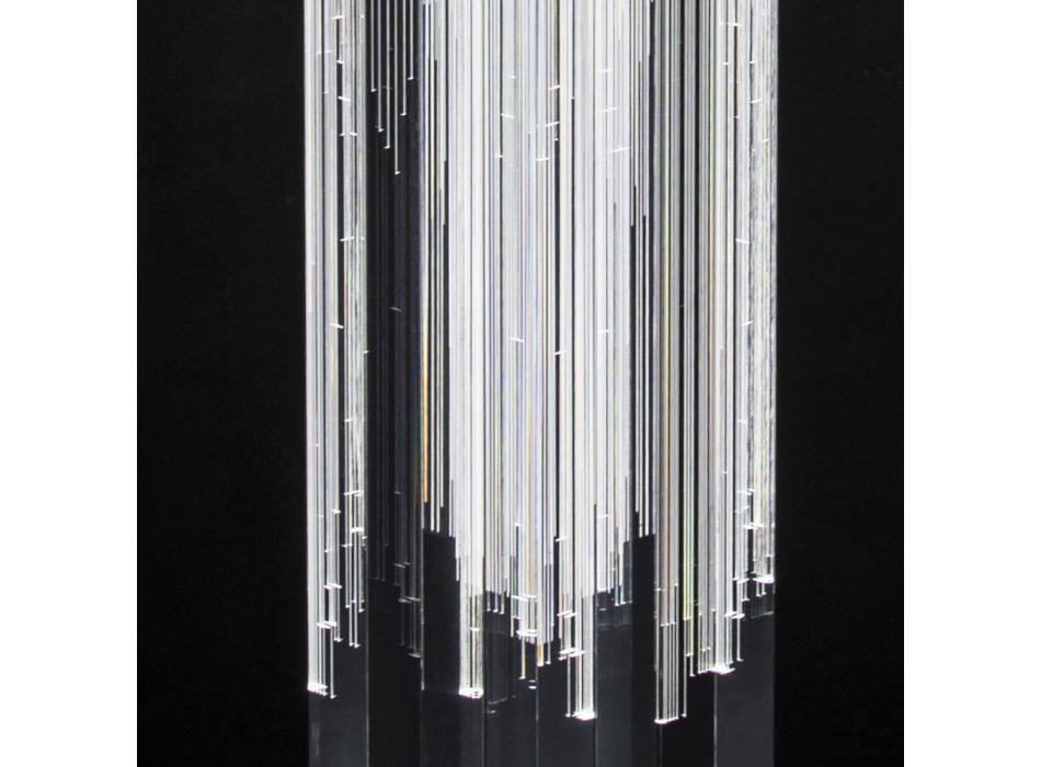 Led Kristallen Vloerlamp Satijn Acryl Design Drieluik - Crystol Viadurini