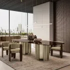 Moderne LED-lamp van geribbeld glas met een exclusief design, gemaakt in Italië - Lys Viadurini