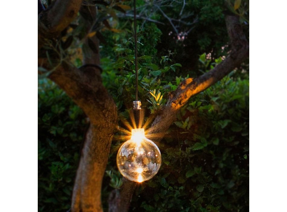 Buiten hangende LED-lamp in aluminium en glas Made in Italy - Ribola Viadurini