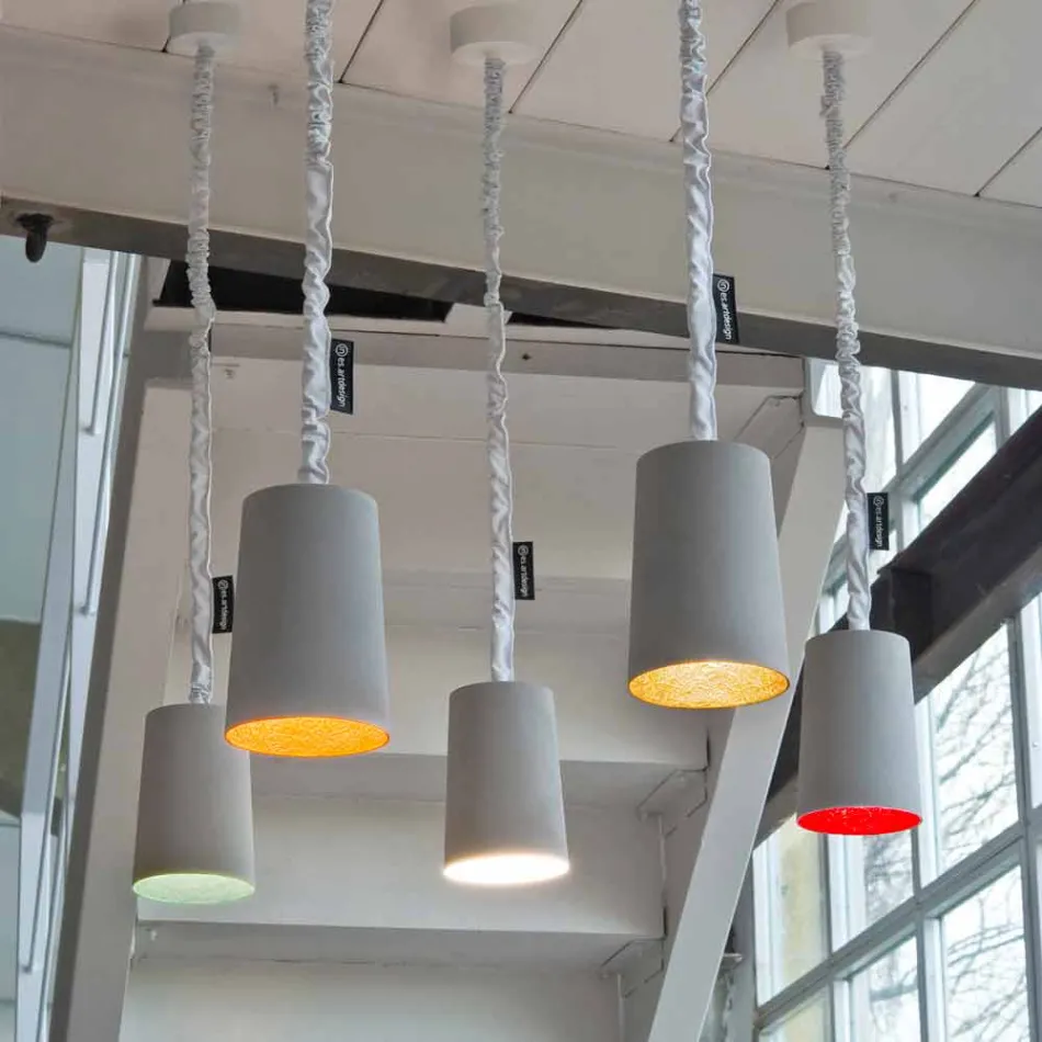 Moderne hanglamp In-es.artdesign Verf Geschilderd beton Viadurini