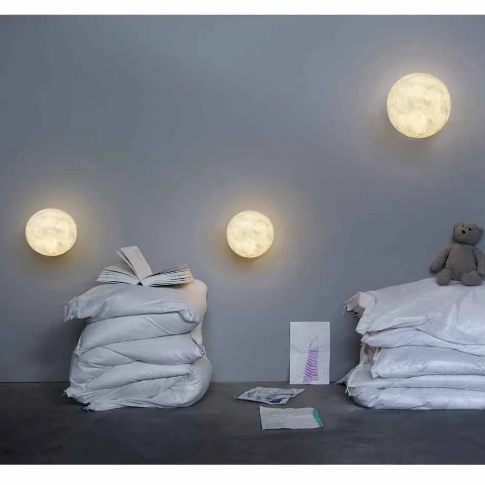 Moderne wandlamp In-es.artdesign A. Moon in Nebulite Viadurini