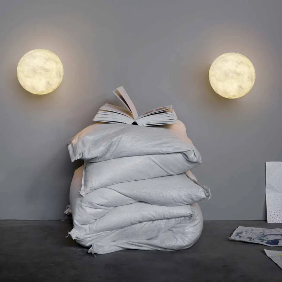 Moderne wandlamp In-es.artdesign A. Moon in Nebulite Viadurini