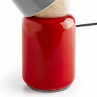 Moderne tafellamp gemaakt van keramiek en beukenhout gemaakt in Italië Azië Viadurini