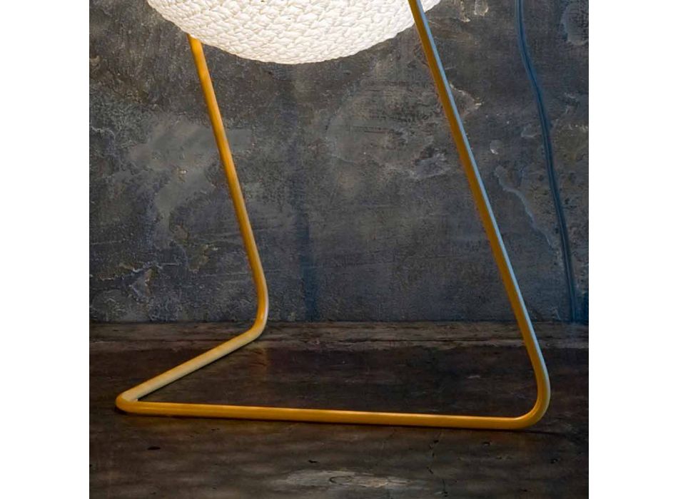 Moderne tafellamp In-es.artdesign Handgemaakte katoenen T1 textuur Viadurini