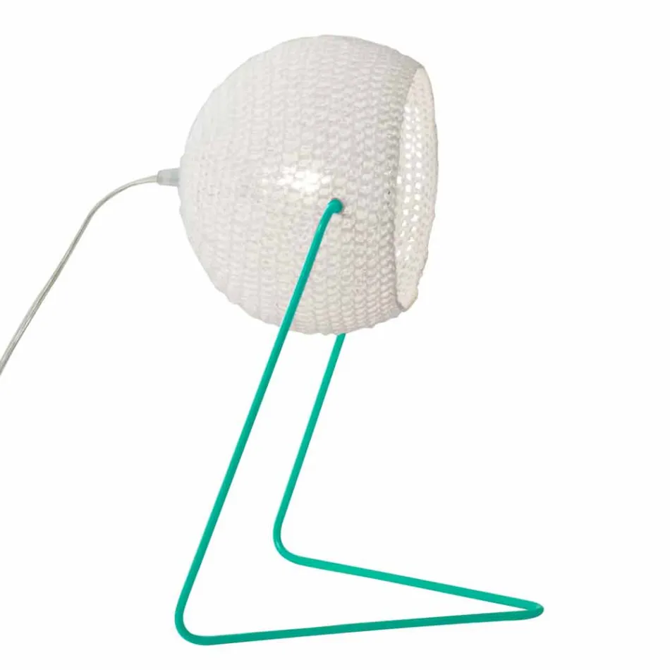 Moderne tafellamp In-es.artdesign Handgemaakte katoenen T1 textuur Viadurini