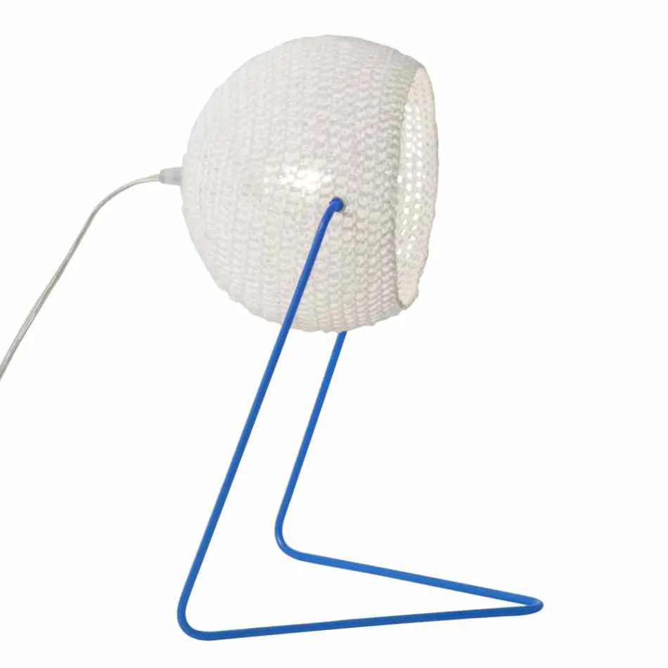 Moderne tafellamp In-es.artdesign Handgemaakte katoenen T1 textuur Viadurini