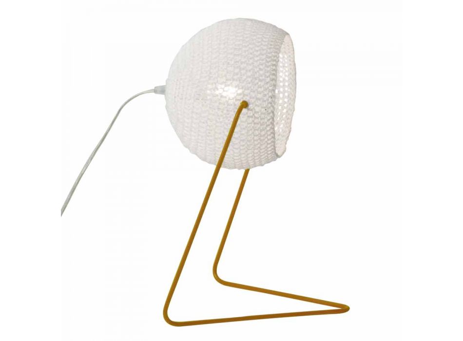 Moderne tafellamp In-es.artdesign Handgemaakte katoenen T1 textuur Viadurini
