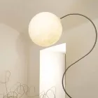 Moderne witte vloerlamp nebuliet In-es.artdesign Luna H210cm Viadurini