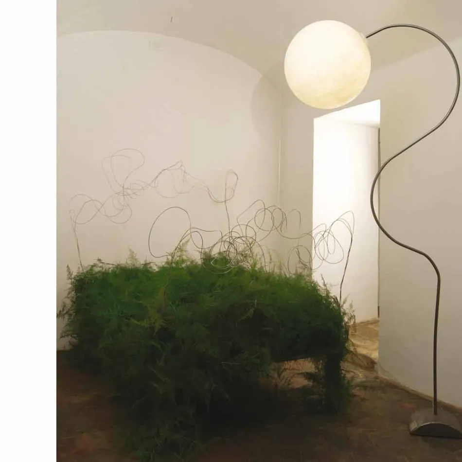 Moderne witte vloerlamp nebuliet In-es.artdesign Luna H210cm Viadurini