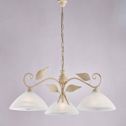 Moderne lamp van glas en metaal, gemaakt in Italië, ideaal voor elke kamer - Carina Viadurini