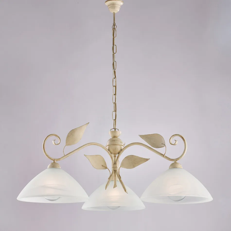 Moderne lamp van glas en metaal, gemaakt in Italië, ideaal voor elke kamer - Carina Viadurini