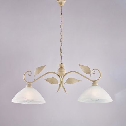 Moderne lamp van glas en metaal, gemaakt in Italië, ideaal voor elke kamer - Carina Viadurini