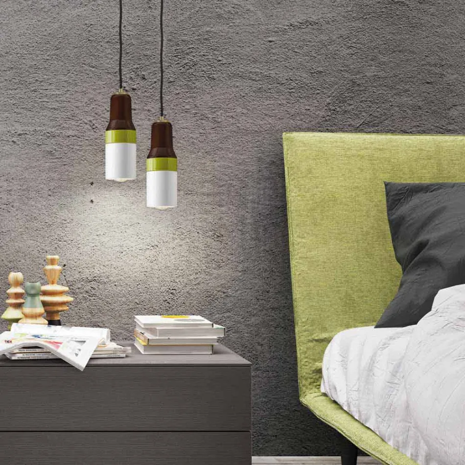 Moderne hanglamp in messing en keramiek gemaakt in Italië Azië Viadurini
