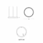 Moderne ronde hanglamp in polyethyleen Made in Italy - Slide Giotto Viadurini