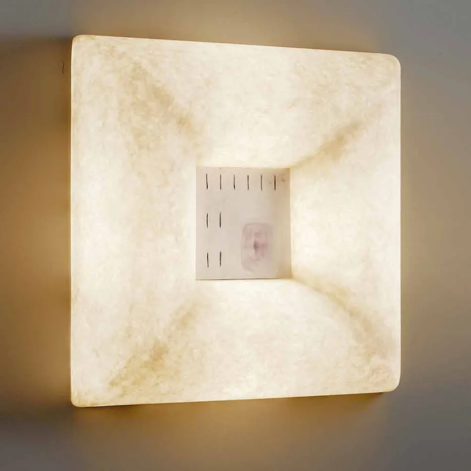Witte nebulite wandlamp In-es.artdesign Dada Luna 1 ontwerp Viadurini
