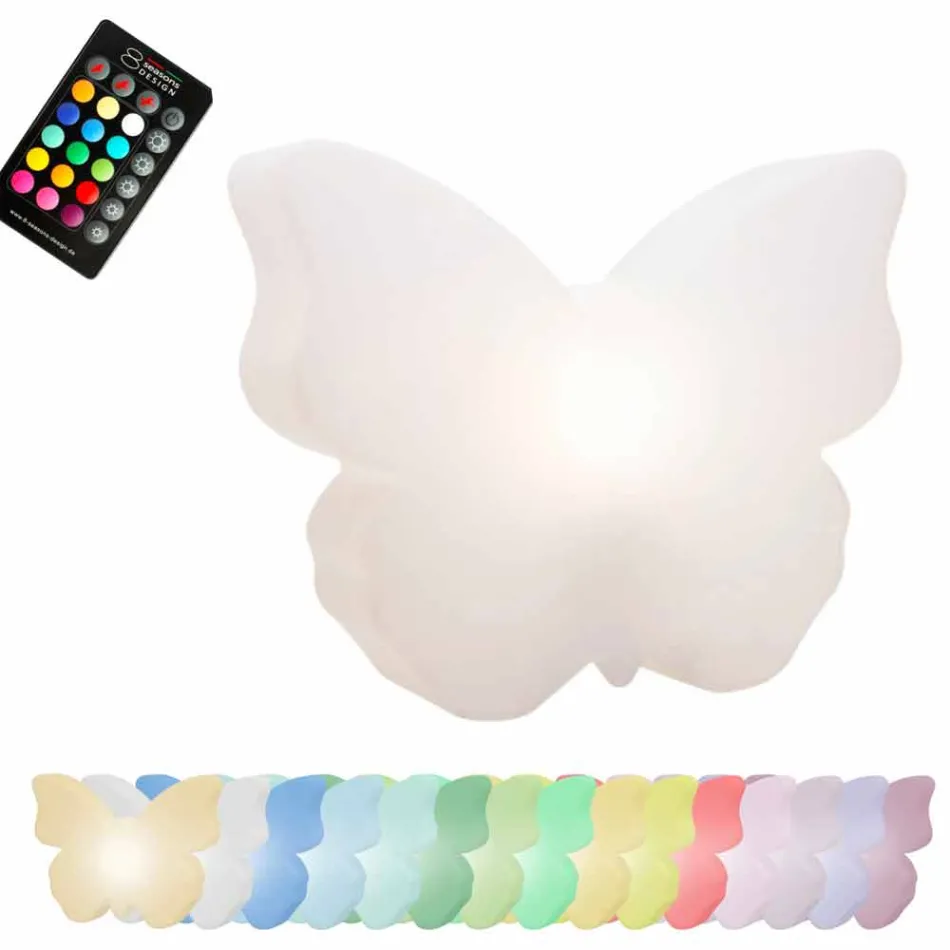 Lamp voor buiten of binnen, White Butterfly Modern Design - Farfallastar Viadurini