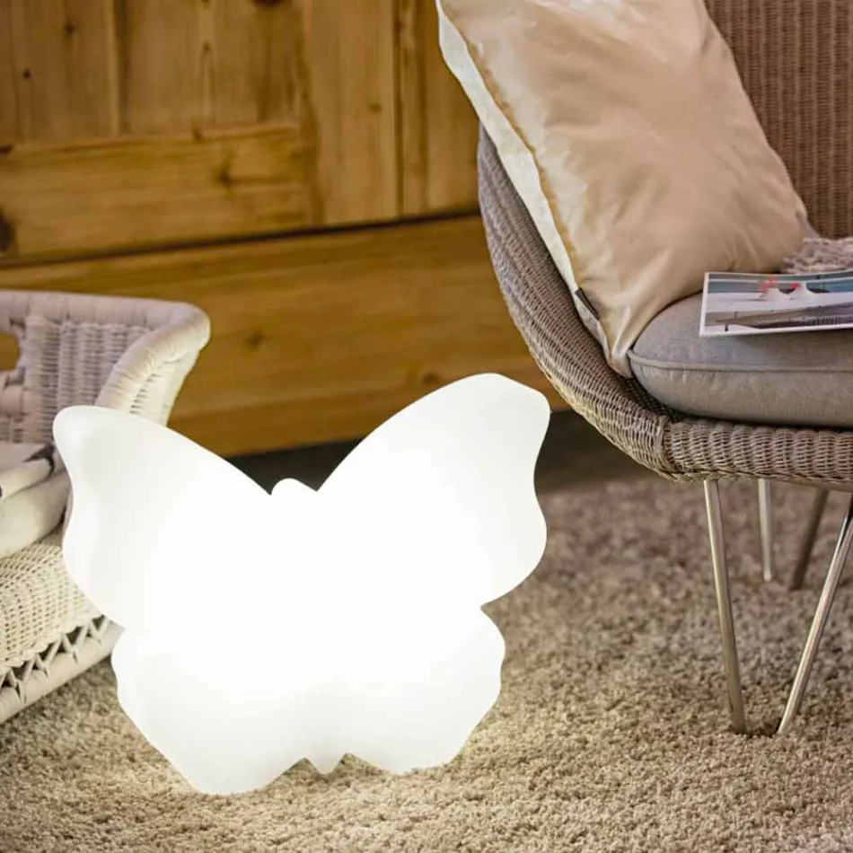 Lamp voor buiten of binnen, White Butterfly Modern Design - Farfallastar Viadurini