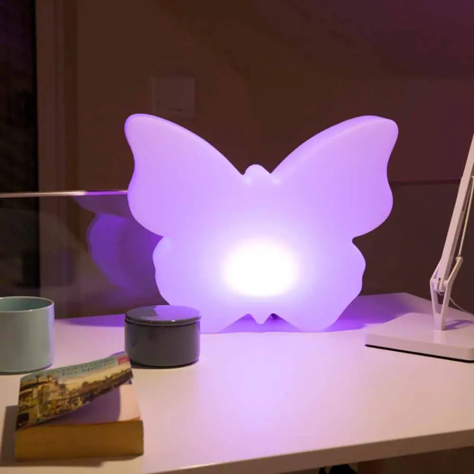 Lamp voor buiten of binnen, White Butterfly Modern Design - Farfallastar Viadurini