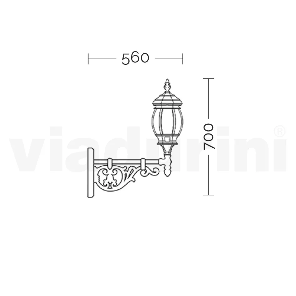 Buitenwandlamp van aluminium Made in Italy - Leona Viadurini
