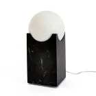 Rechthoekige lamp met witte bol en marmeren voet Made in Italy - Koshi Viadurini