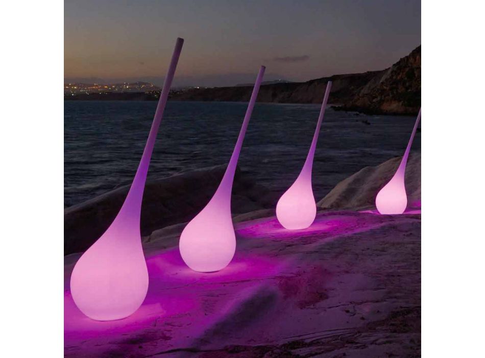 RGB-vloerlamp Vaas met decoratie met plastic ontwerp - Ampoule van Myyour Viadurini