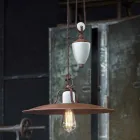 ambachten en neer lamp keramiek en metallo Kristen Ferroluce Viadurini