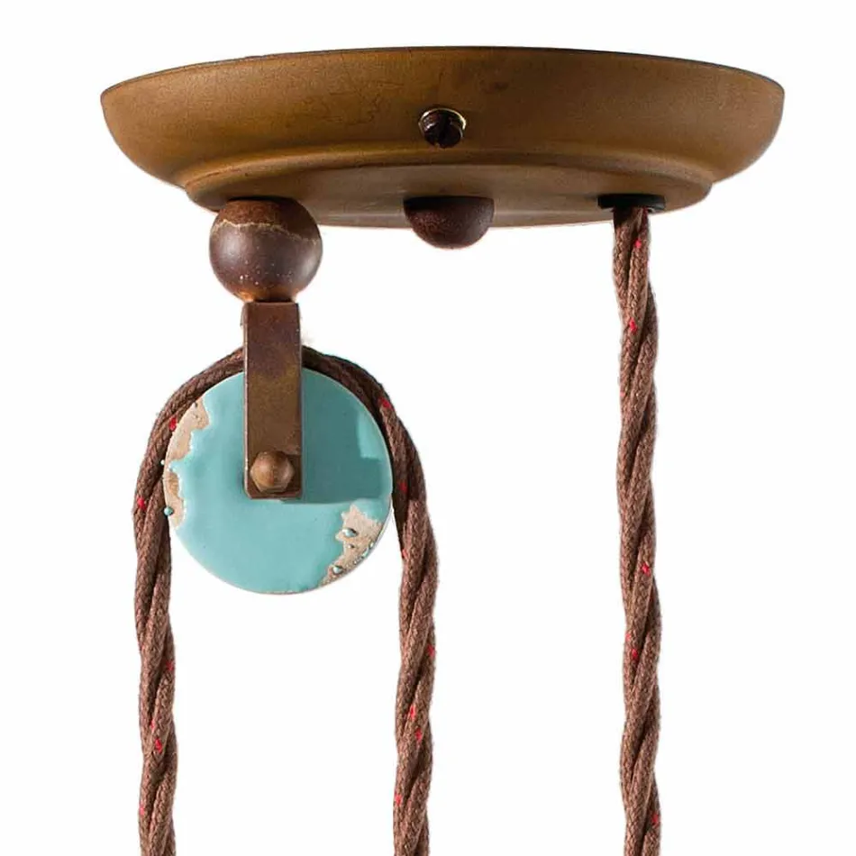 land en neer lamp in metaal en aardewerk Evelyn Viadurini