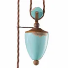 land en neer lamp in metaal en aardewerk Evelyn Viadurini