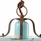 land en neer lamp in metaal en aardewerk Evelyn Viadurini