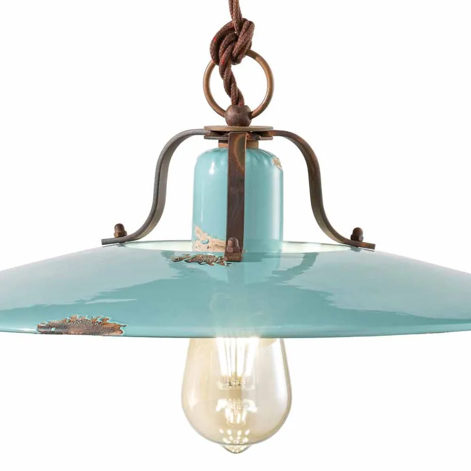 land en neer lamp in metaal en aardewerk Evelyn Viadurini