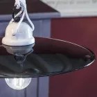 Hangende ups en downs lamp in wit keramiek en zwart metaal - power Viadurini